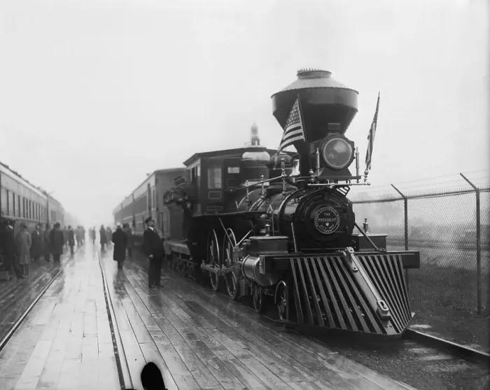 Framed Print : Replica Train Arriving in Dearborn Framed Print : Replica Train Arriving in Dearborn