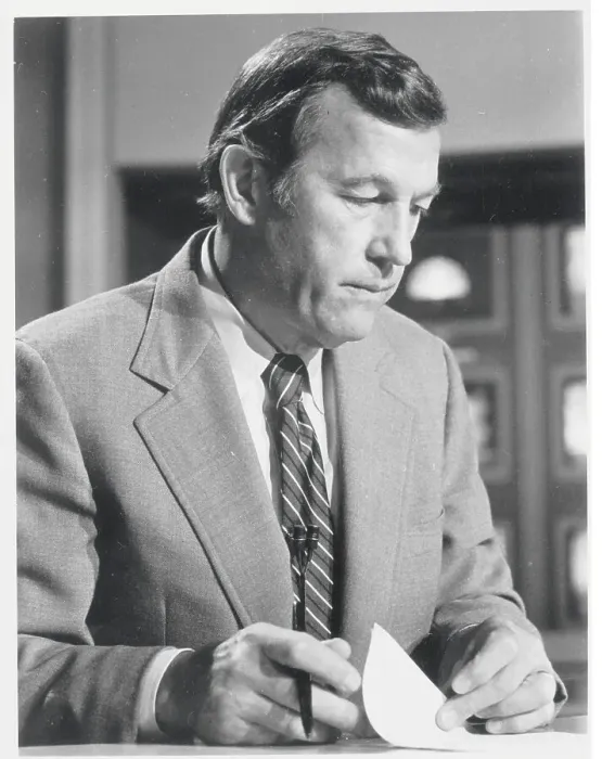 Framed Print : Reporter Roger Mudd Reviewing His Notes Framed Print : Reporter Roger Mudd Reviewing His Notes