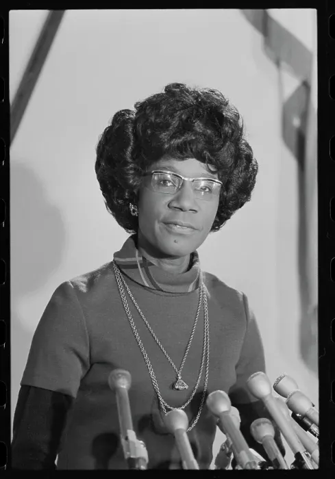 Framed Print : Representative Chisholm Speaks To Black Caucus