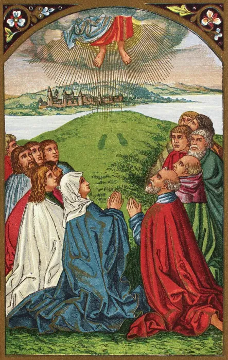 Framed Print : Reproduction of Medieval Painting of the Ascension of Christ Framed Print : Reproduction of Medieval Painting of the Ascension of Christ