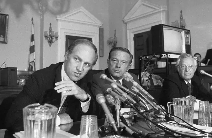 Framed Print : Reps.Dick Cheney and Guy Van derJagt at Press Conference Framed Print : Reps.Dick Cheney and Guy Van derJagt at Press Conference