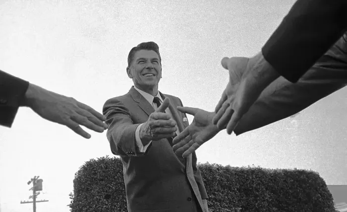 Framed Print : Republican Candidate Ronald Reagan Campaigning Framed Print : Republican Candidate Ronald Reagan Campaigning