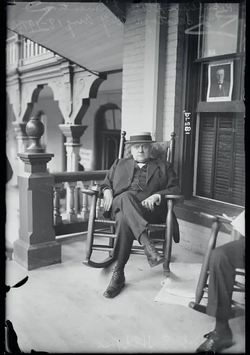 Framed Print : Republican Job E. Hedges on Porch Framed Print : Republican Job E. Hedges on Porch