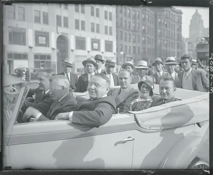 Framed Print : Republican Leaders Riding in Parade Framed Print : Republican Leaders Riding in Parade