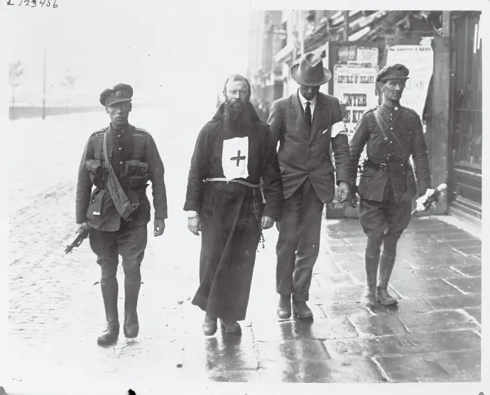 Framed Print : Republican Rebel Fighter Father Dominic Taken into Custody Framed Print : Republican Rebel Fighter Father Dominic Taken into Custody