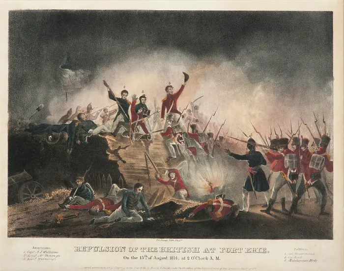 Framed Print : Repulsion of the British at Fort Erie Framed Print : Repulsion of the British at Fort Erie