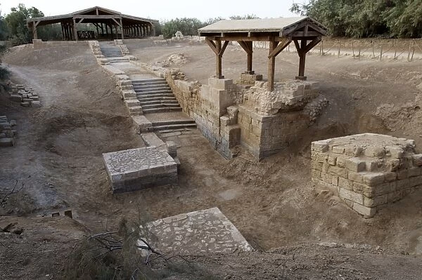 Reputed baptismal site of Jesus at the Jordan river, Jordan, Middle East