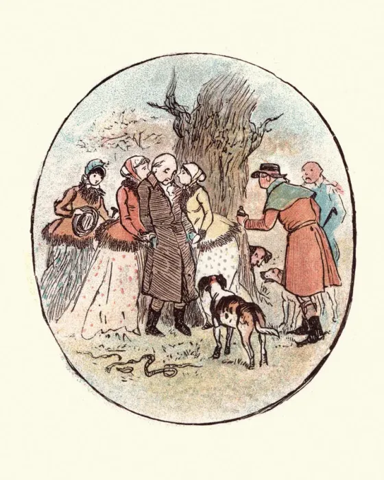 Framed Print : Rescused by the huntsmen, 19th Century Framed Print : Rescused by the huntsmen, 19th Century