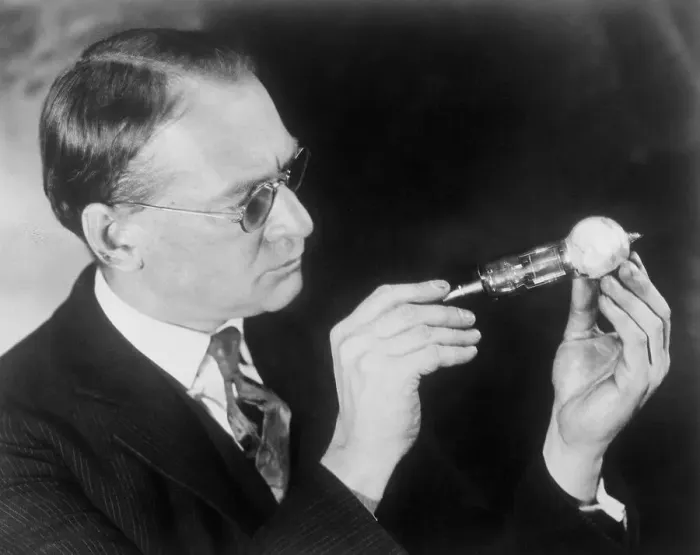 Framed Print : Researcher V.K. Zworykin Holding Bulb Framed Print : Researcher V.K. Zworykin Holding Bulb