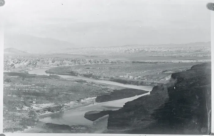 Framed Print : Reservoir. (Original Caption). Reservoir site of the boulder dam Framed Print : Reservoir. (Original Caption). Reservoir site of the boulder dam