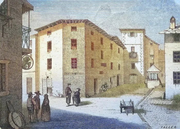 Framed Print : Residence of Giacomo Robustelli, 1583, 1646, meeting place of the Valtellina Conspirators, the leaders of the Spanish party in Valtellina during the Grisons Troubles between 1618 and 1639, Grosotto, Lombardy Region, Italy, c Framed Print : Residence of Giacomo Robustelli, 1583, 1646, meeting place of the Valtellina Conspirators, the leaders of the Spanish party in Valtellina during the Grisons Troubles between 1618 and 1639, Grosotto, Lombardy Region, Italy, c