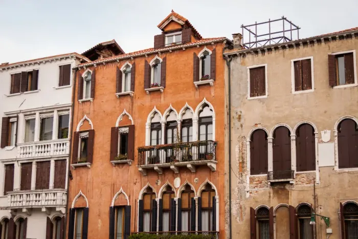 Framed Print : Residential Buildings in Historical Area of Venice Framed Print : Residential Buildings in Historical Area of Venice