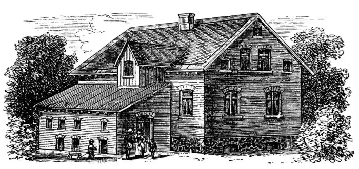 Framed Print : Residential house for two families in Bielefeld Framed Print : Residential house for two families in Bielefeld