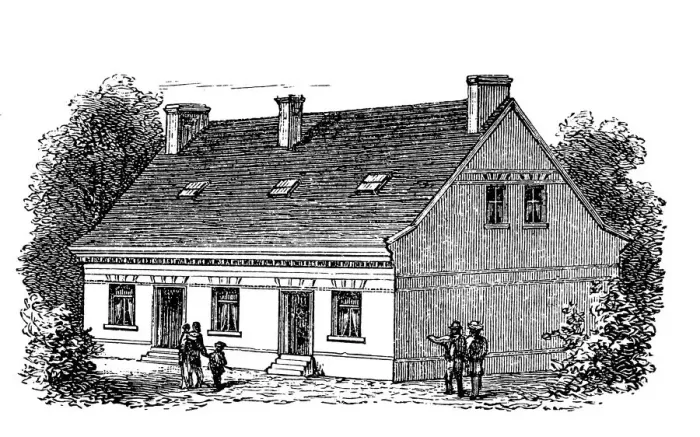 Framed Print : Residential house for two families in Hamburg Framed Print : Residential house for two families in Hamburg