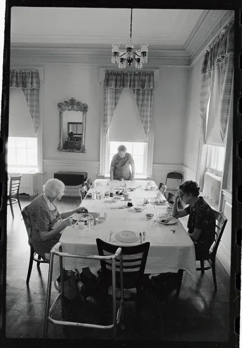 Framed Print : Residents of Confederate Home for Women Praying at Mealtime Framed Print : Residents of Confederate Home for Women Praying at Mealtime
