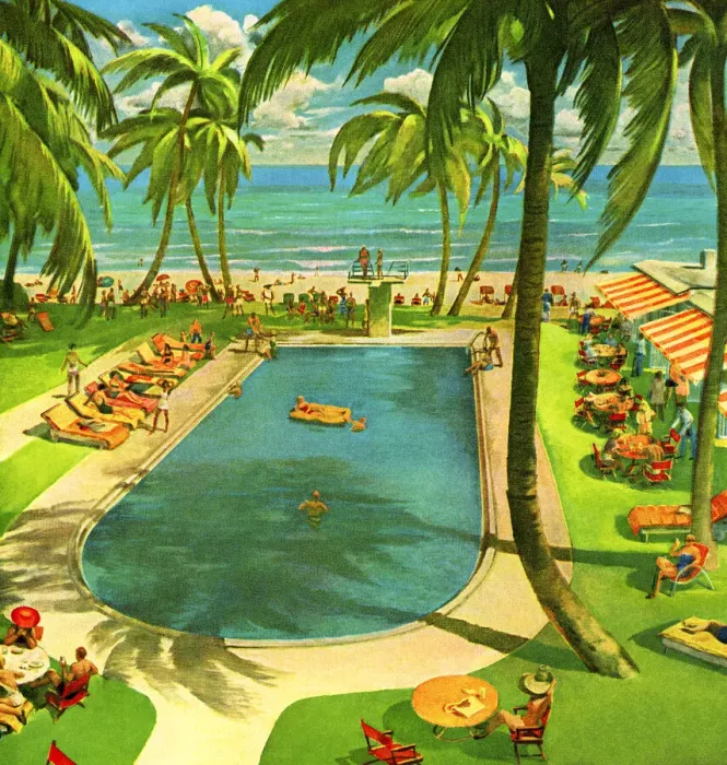 Framed Print : Resort Swimming Pool Framed Print : Resort Swimming Pool