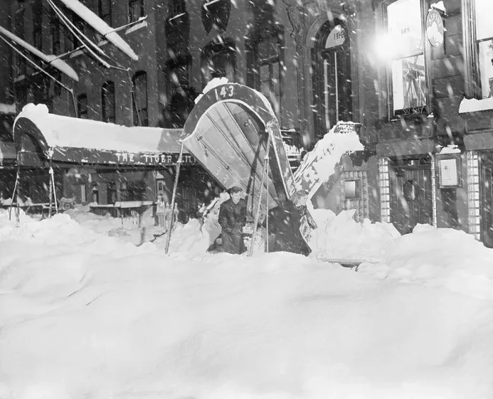 Framed Print : Restaurant Awning Collapsed from Snow Framed Print : Restaurant Awning Collapsed from Snow