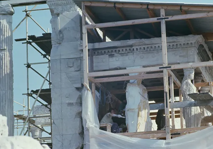 Framed Print : Restoration Of The Erechtheion Framed Print : Restoration Of The Erechtheion