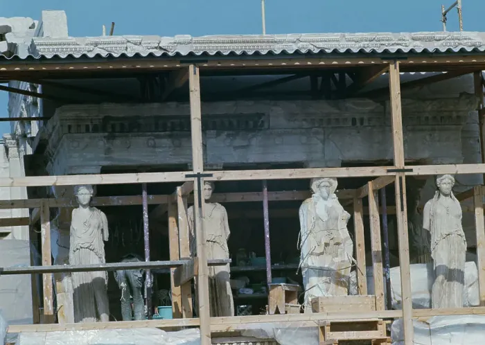 Framed Print : Restoration Of The Erechtheion Framed Print : Restoration Of The Erechtheion