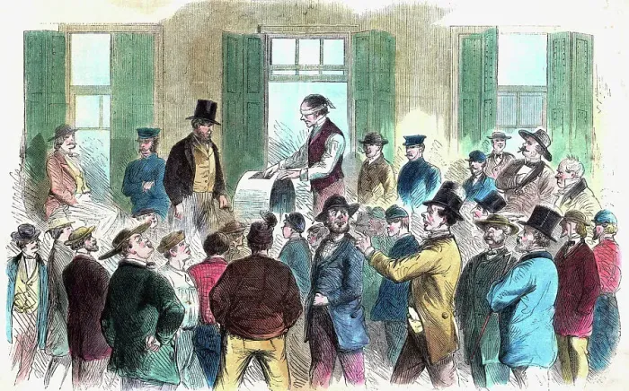 Framed Print : Resumption Of Draft;Provost Office;Illus