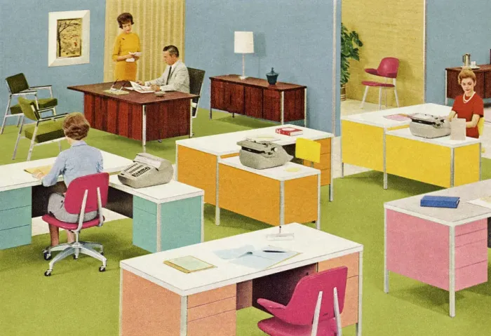 Framed Print : Retro Office Framed Print : Retro Office