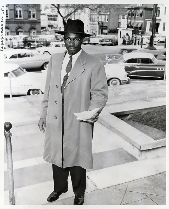 Framed Print : Rev. E.J. Fields Shown Arriving At Court