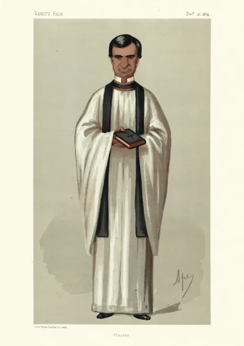 Framed Print : Rev. Henry White, Prayers, Vanity fair caricature Framed Print : Rev. Henry White, Prayers, Vanity fair caricature