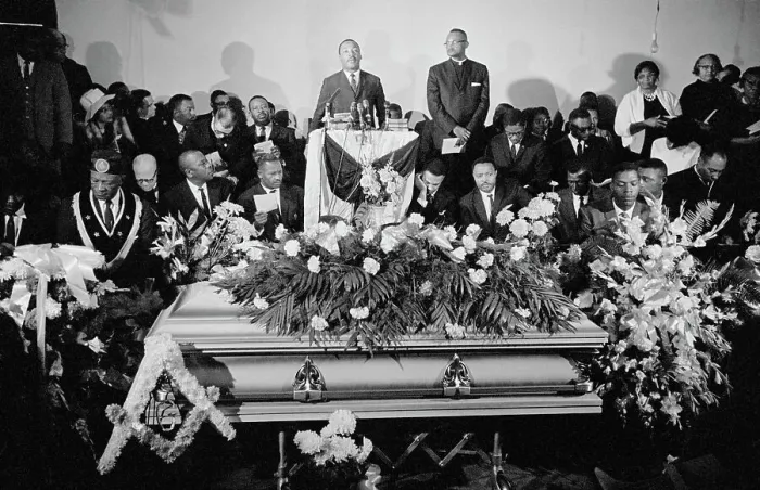 Framed Print : Rev. Martin Luther King at Funeral Framed Print : Rev. Martin Luther King at Funeral