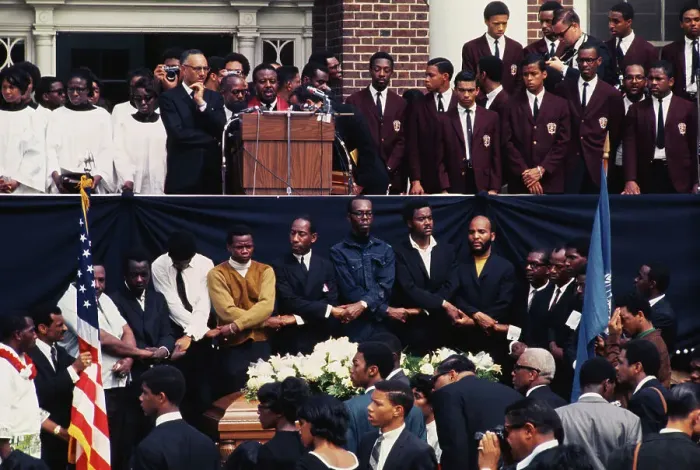 Framed Print : Rev. Ralph Abernathy Speaking at Memorial Service Framed Print : Rev. Ralph Abernathy Speaking at Memorial Service