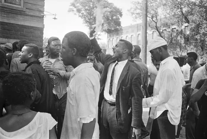 Framed Print : Reverend Fred Shuttlesworth Speaking at Protest