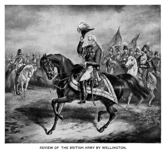 Framed Print : Review of the British Army by the Duke of Wellington Framed Print : Review of the British Army by the Duke of Wellington