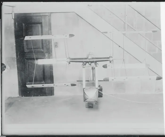 Framed Print : Revolving Wing Airplane Model