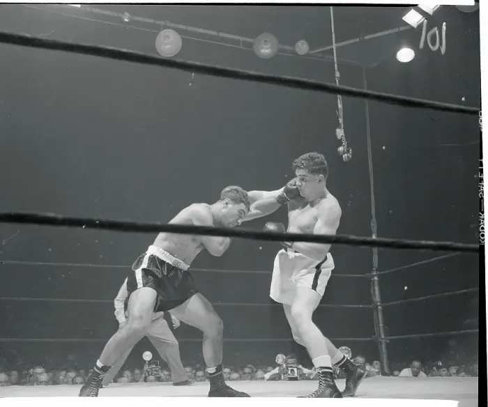 Framed Print : Rex Layne and Rocky Marciano Fighting Framed Print : Rex Layne and Rocky Marciano Fighting