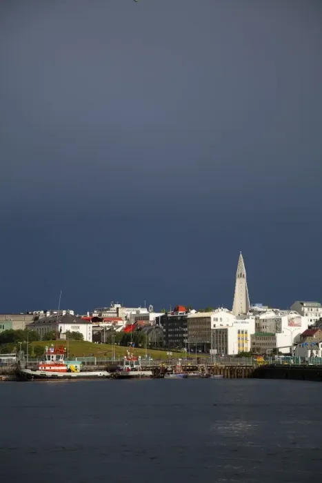 Framed Print : Reykjavik. The sun shines upon the city of Reykjavik, Iceland Framed Print : Reykjavik. The sun shines upon the city of Reykjavik, Iceland