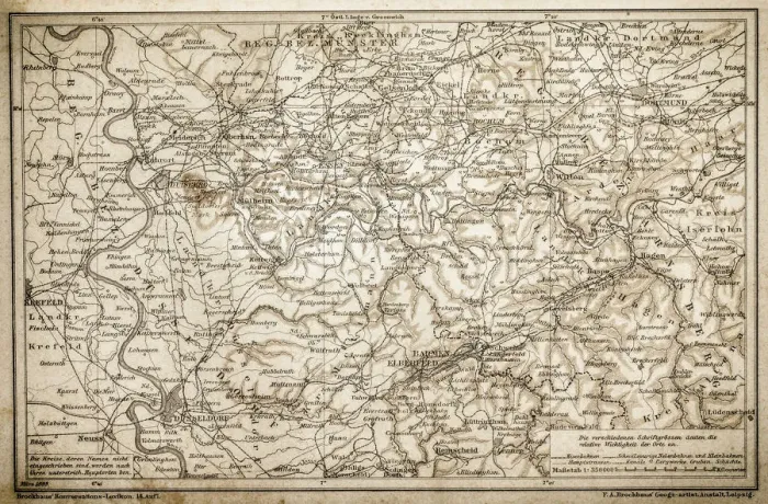 Framed Print : Rhenish-Westphalia coals and industrial map Framed Print : Rhenish-Westphalia coals and industrial map