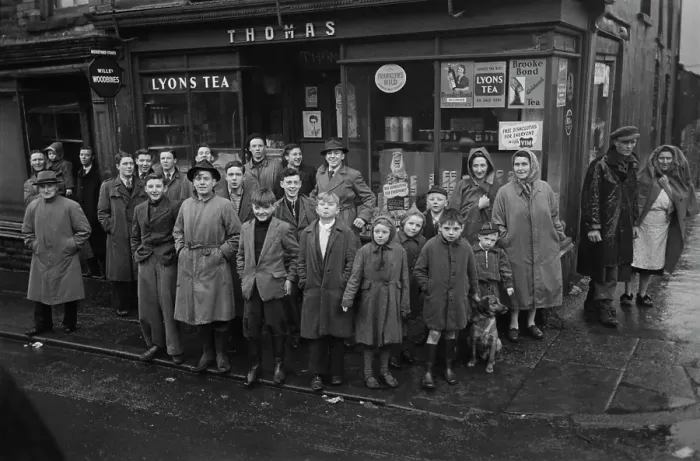 Framed Print : Rhondda Valley Street Corner, 1952
