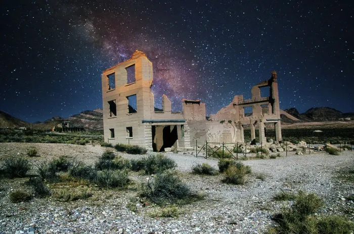 Framed Print : Rhyolite Ghost Town at Night Framed Print : Rhyolite Ghost Town at Night