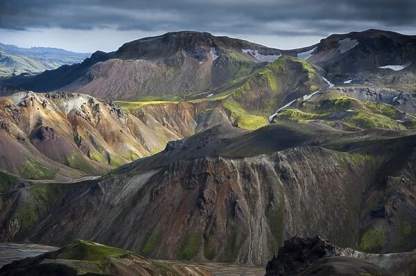Rhyolite mountains, Landmannalaugar, Fjallabak Nature Reserve, Highlands of Iceland, Iceland, Europe