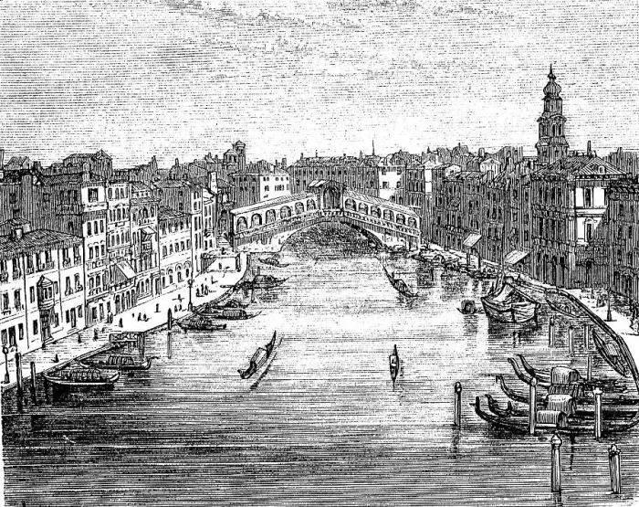 Framed Print : The Rialto and the Grand Canal, Venice, Italy, c. 1870, digitally restored reproduction of an original 19th century painting, exact original date unknown Framed Print : The Rialto and the Grand Canal, Venice, Italy, c. 1870, digitally restored reproduction of an original 19th century painting, exact original date unknown