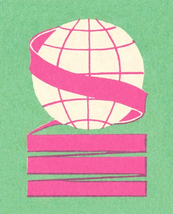 Framed Print : Ribbon Wrapped Around a Globe Framed Print : Ribbon Wrapped Around a Globe
