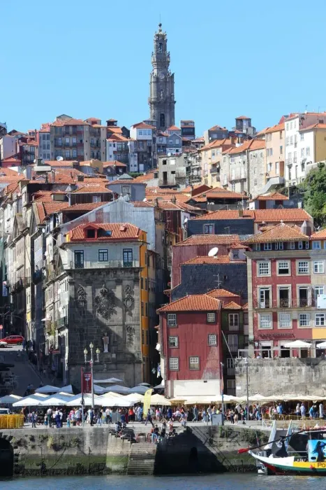 Framed Print : Ribeira district in Porto from Vila Nova de Gaia Framed Print : Ribeira district in Porto from Vila Nova de Gaia
