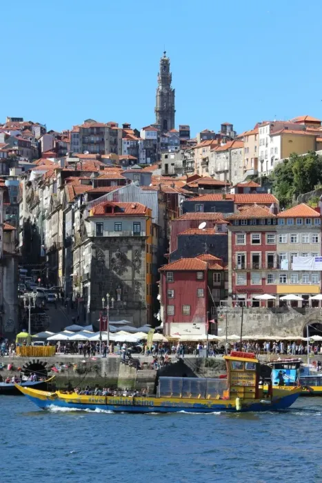 Framed Print : Ribeira district in Porto from Vila Nova de Gaia