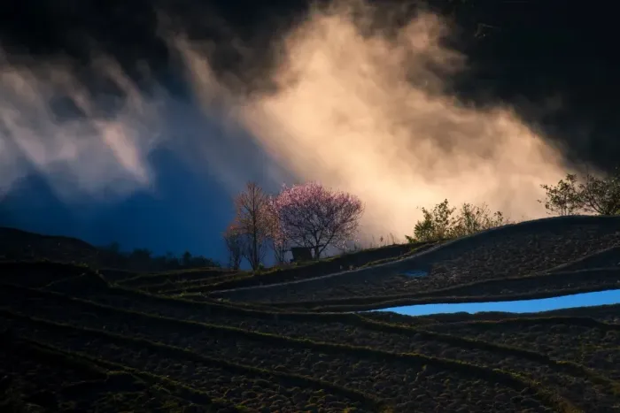 Framed Print : Rice terrace in Yuanyang County Framed Print : Rice terrace in Yuanyang County