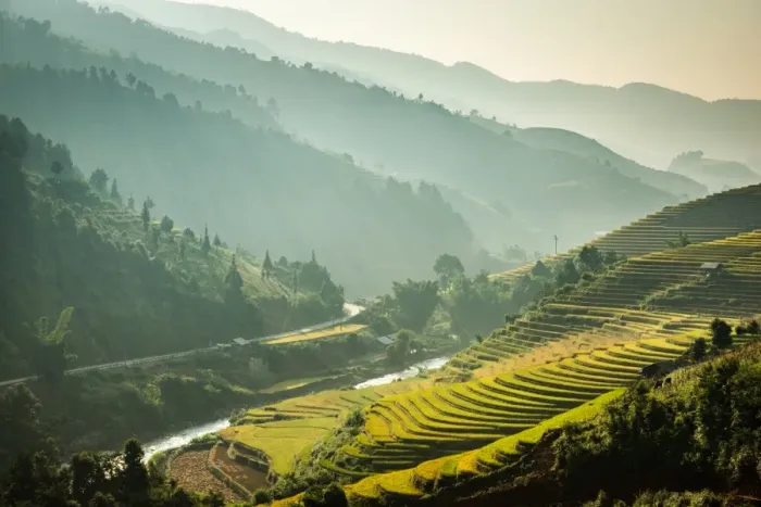 Framed Print : Rice terraces at Mu Cang Chai, Vietnam Framed Print : Rice terraces at Mu Cang Chai, Vietnam
