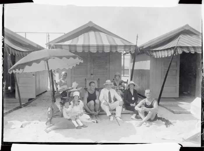 Framed Print : The Rich and Famous Sitting for Camera Under a Tent Framed Print : The Rich and Famous Sitting for Camera Under a Tent
