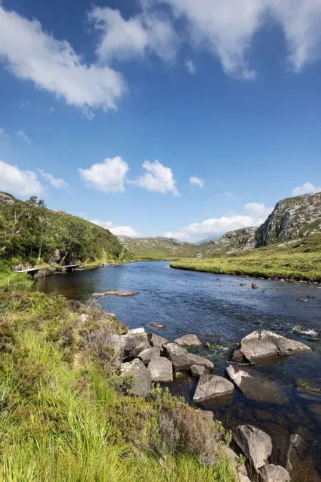 Framed Print : The rich in fish Laxford river is fed by Loch Stack and flows into Loch Laxford, Sutherland, Scotland, United Kingdom, Europe Framed Print : The rich in fish Laxford river is fed by Loch Stack and flows into Loch Laxford, Sutherland, Scotland, United Kingdom, Europe