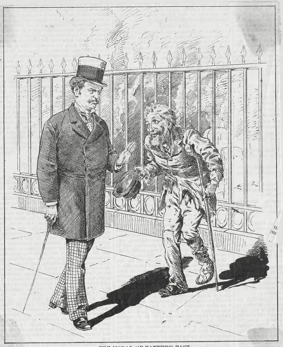 Framed Print : Rich Man Refusing Beggar
