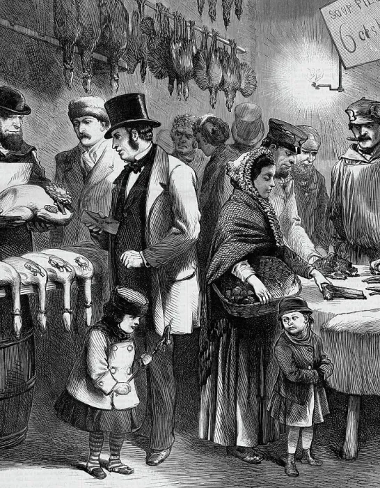 Framed Print : Rich And Poor; or, the Two Christmas Dinners Illustration Framed Print : Rich And Poor; or, the Two Christmas Dinners Illustration