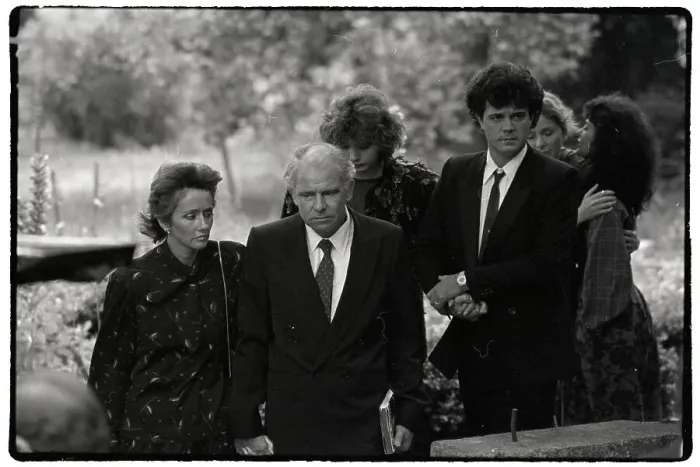 Framed Print : Richard Burton's Family Leaving Funeral