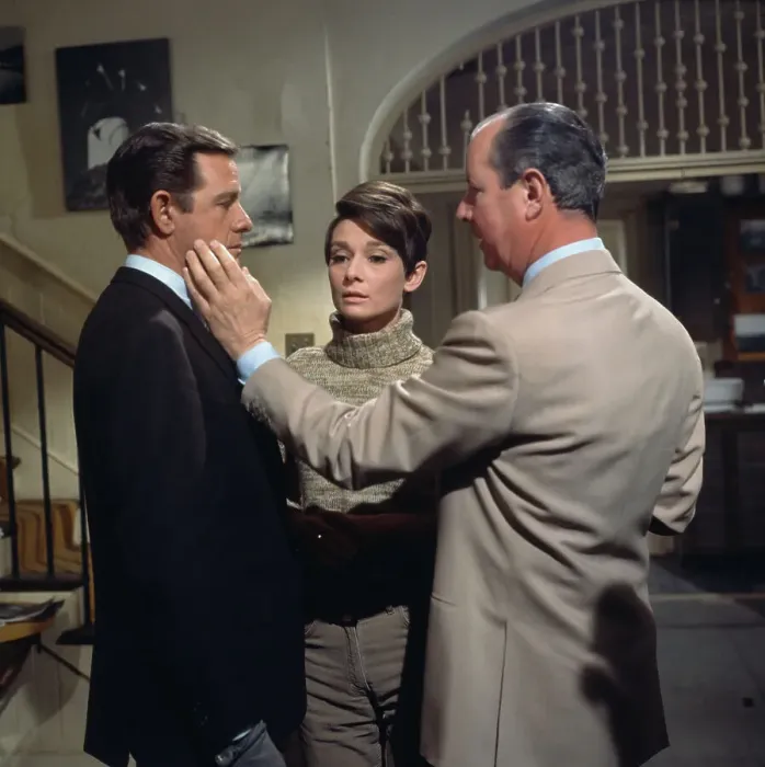 Framed Print : Richard Crenna and Audrey Hepburn on Movie Set Framed Print : Richard Crenna and Audrey Hepburn on Movie Set